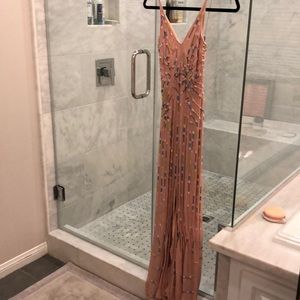 Stunning beaded Nicole Miller gown - size 2